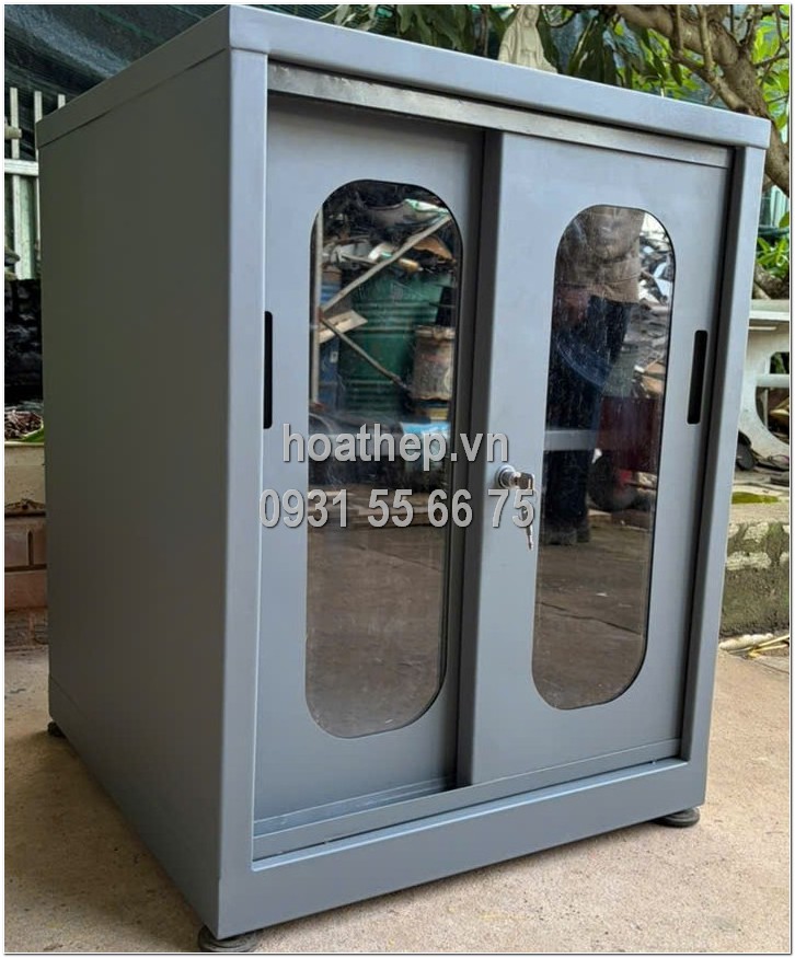 tủ đựng đồ cửa lùa 600x600x780mm, tủ cửa lùa 2 tầng 600x600x780, tủ đựng đồ cửa lùa 2 tầng
